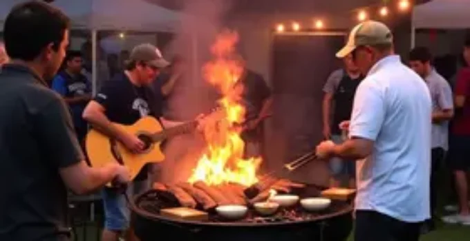 Churrasco On Fire