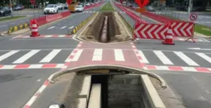 interdição da Avenida Nações Unidas Bauru