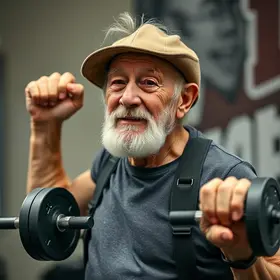 idoso de 102 anos treina musculação diariamente