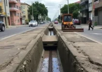 obras de drenagem na rua Benevenuto Tiritan