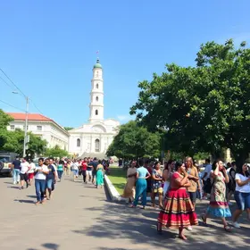 caminhada educativa no Centro de Bauru