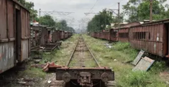 vagões abandonados em Bauru